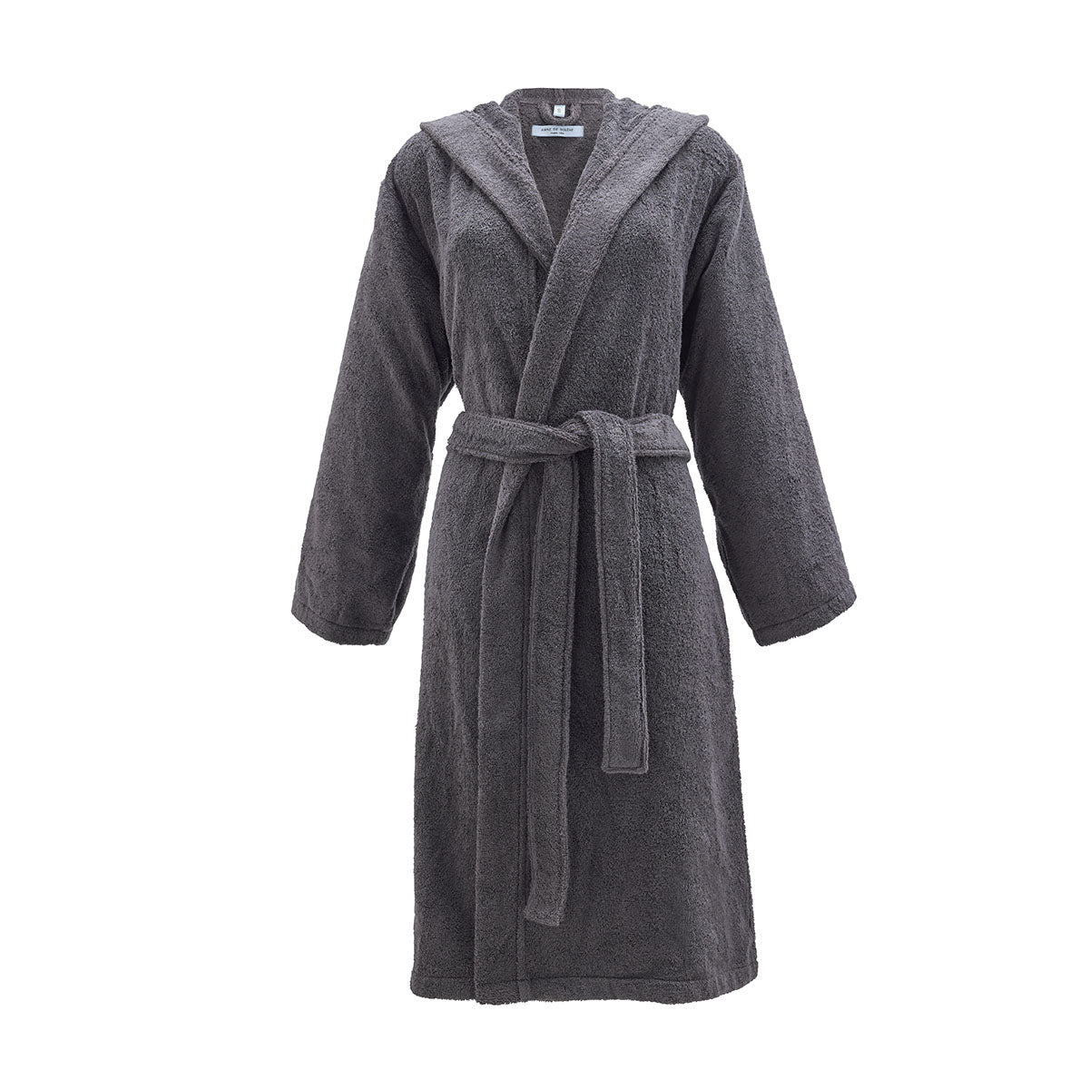 Éponge Unie con Capucha - Albornoz - Anthracite
