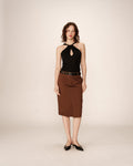 Falda Pencil - Chocolate