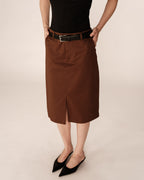 Falda Pencil - Chocolate
