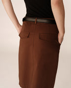Falda Pencil - Chocolate