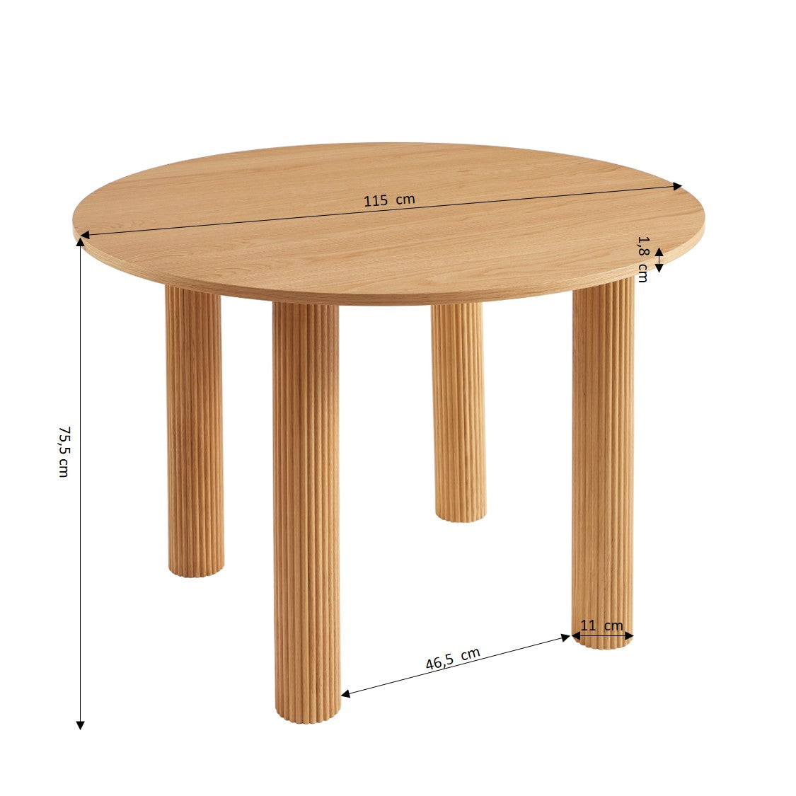 Penelope - Mesa - Chapeado Roble