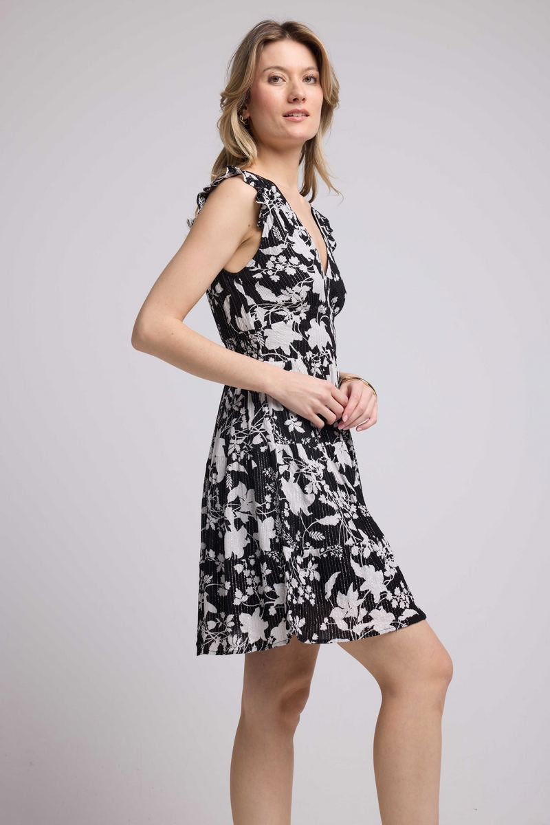 Vestido corto sin mangas - Negro