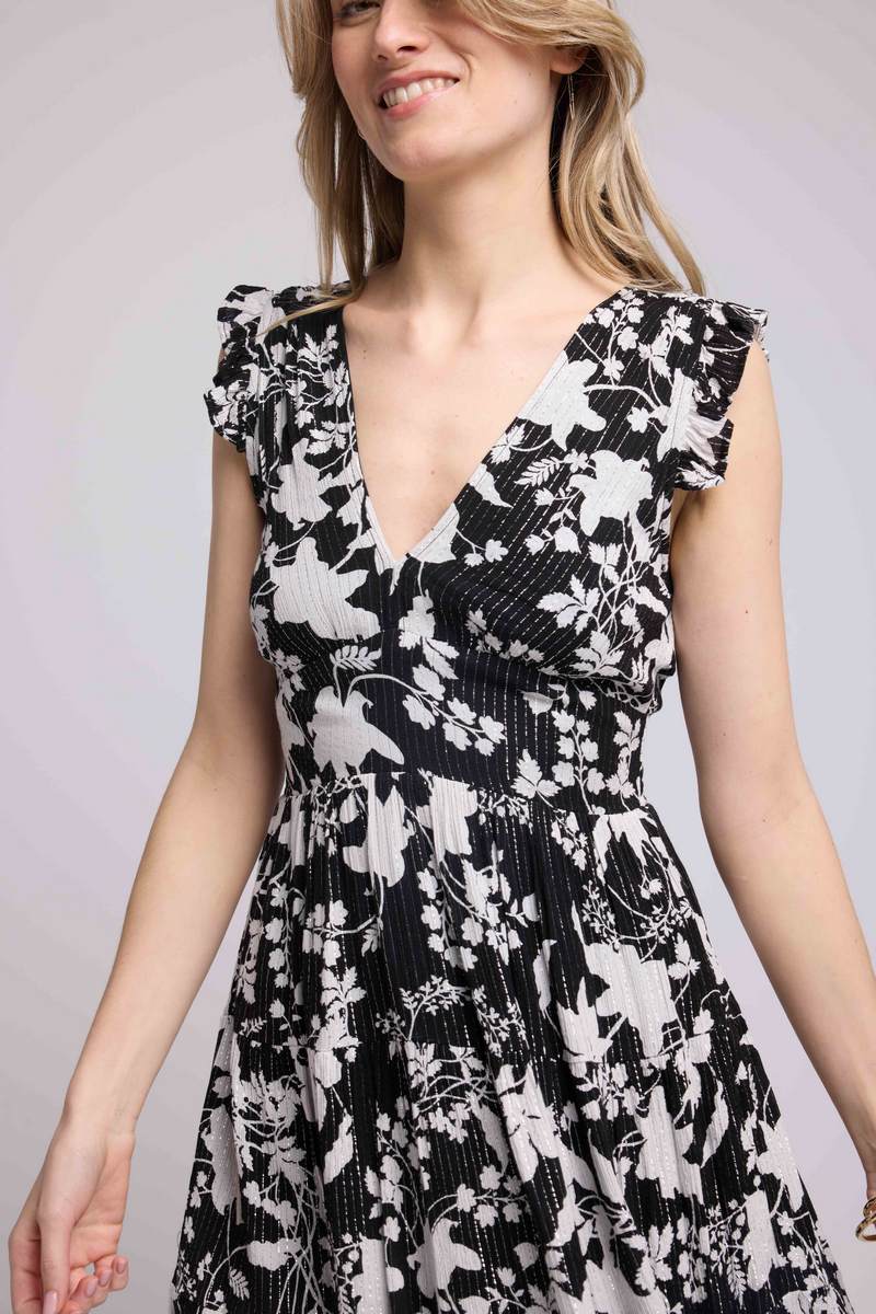 Vestido corto sin mangas - Negro