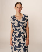 Robe Longue Pensee - Marine