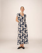 Robe Longue Pensee - Marine
