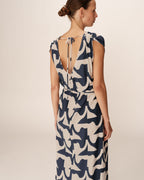 Robe Longue Pensee - Marine