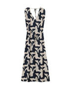 Robe Longue Pensee - Marine