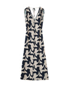 Robe Longue Pensee - Marine