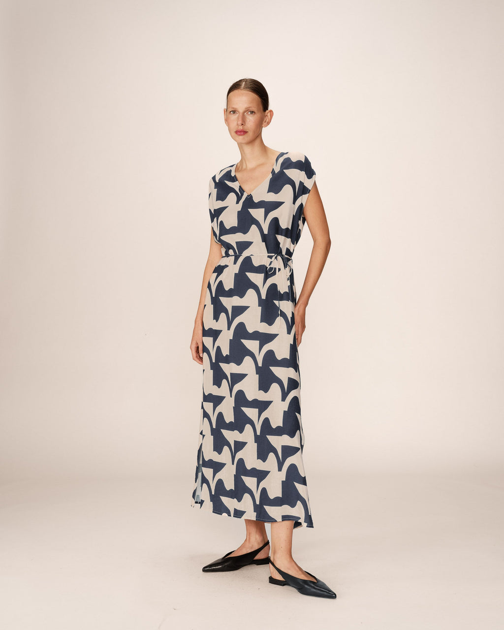 Robe Longue Pensee - Marine