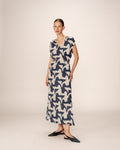 Robe Longue Pensee - Marine
