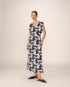 Robe Longue Pensee - Marine