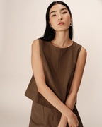 Pepino Khaki Large Cropped Top