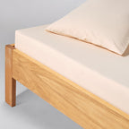 Fitted Sheet - In 300 Thread Count Washed Cotton Percale - Mimosa Yellow
