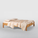 Flat Sheet - In 300 Thread Count Washed Cotton Percale - Mimosa Yellow