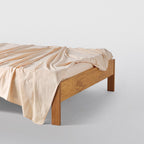 Flat Sheet - In 300 Thread Count Washed Cotton Percale - Mimosa Yellow
