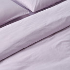 Duvet Cover - In 300 Thread Count Washed Cotton Percale - Lilac