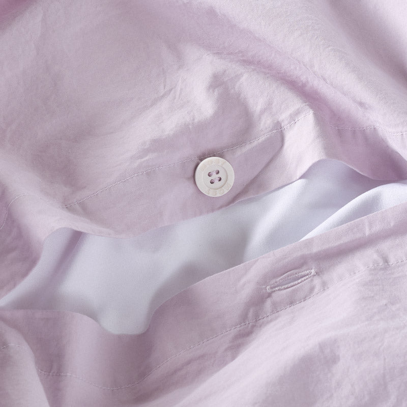 Duvet Cover - In 300 Thread Count Washed Cotton Percale - Lilac