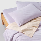 Duvet Cover - In 300 Thread Count Washed Cotton Percale - Lilac