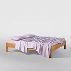 Flat Sheet - In 300 Thread Count Washed Cotton Percale - Lilac