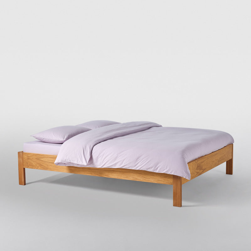 Duvet Cover - In 300 Thread Count Washed Cotton Percale - Lilac
