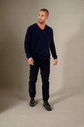 Pullover mit V-Ausschnitt Alexander - Marineblau