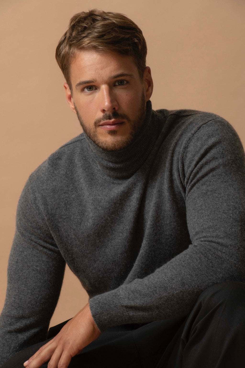 Pull Col Roulé - Trevor - Anthracite Chiné