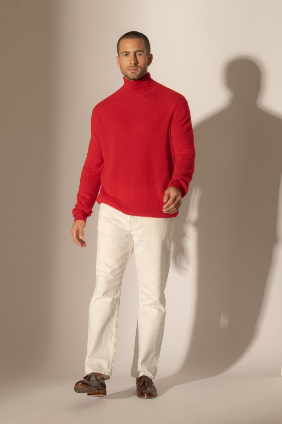 Pull Col Roulé Trevor - Rouge