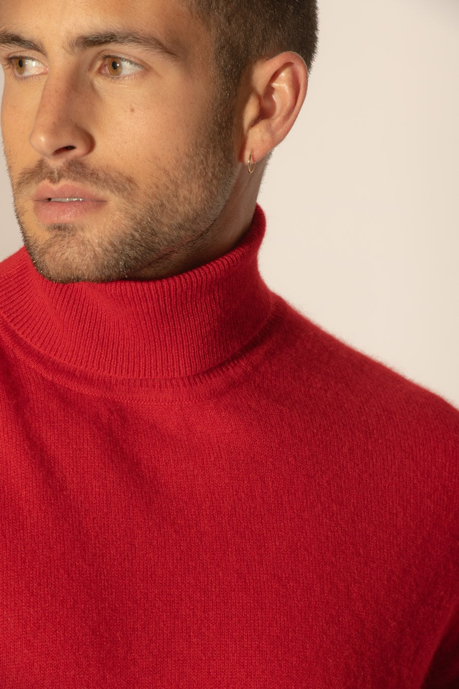 Pull Col Roulé Trevor - Rouge