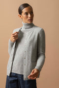 Cardigan Girocollo Amy - Nuvola Melange