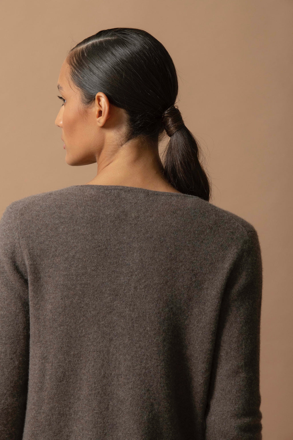 Cardigan Col Rond - Amy - Taupe Chiné