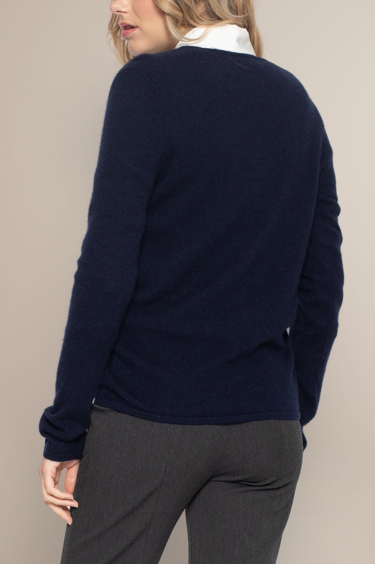 Cardigan Col V Paige - Marine
