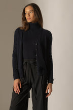 Paige V-Neck Cardigan - 100% 2-Ply Cashmere - Navy - Women