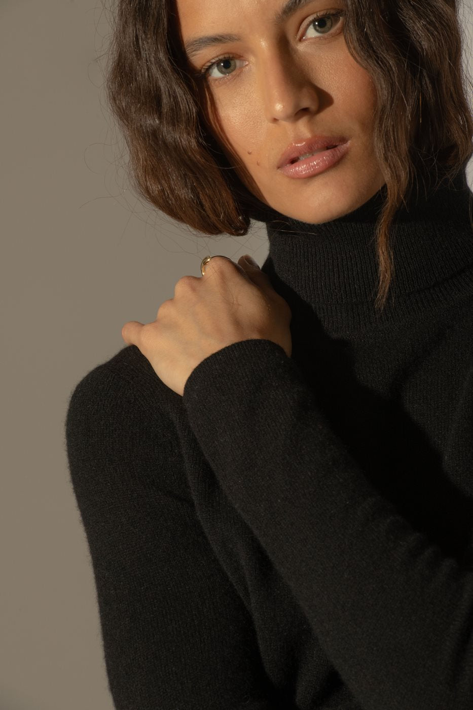 Pull Col Roulé - Ashley - Noir