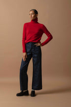 Pull Col Roulé Ashley - Rouge