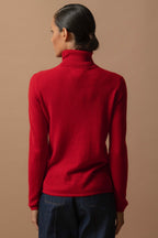 Pull Col Roulé - Ashley - Rouge