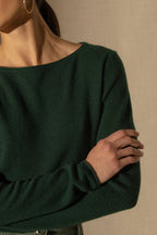 Boat Neck Sweater - Megan - Cypress