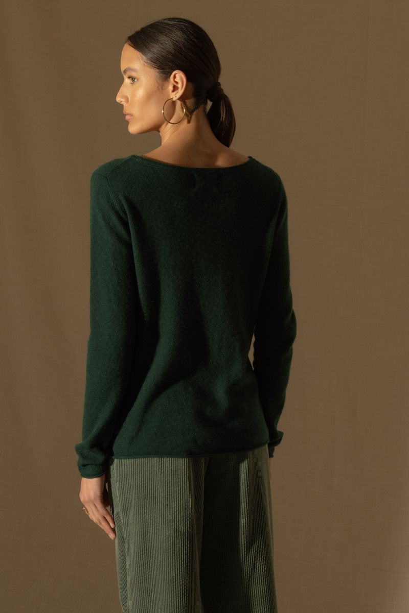 Boat Neck Sweater - Megan - Cypress