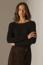 Boat Neck Sweater - Megan - Black