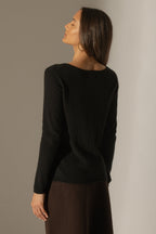 Boat Neck Sweater - Megan - Black