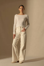 Boat Neck Sweater - Megan - Ivory