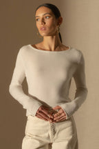 Boat Neck Sweater - Megan - Ivory