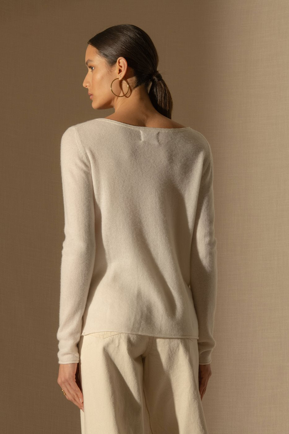 Boat Neck Sweater - Megan - Ivory