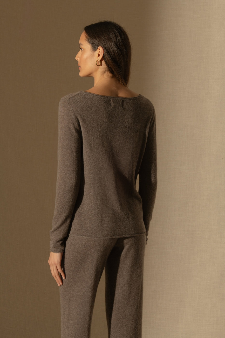 Jersey con cuello barco - Megan - Topo moteado
