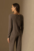 Jersey con cuello barco - Megan - Topo moteado