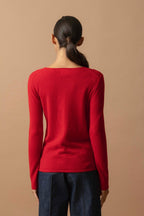 Pull Col Rond - Oprah - Rouge