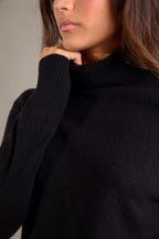 Roll Neck Jumper - Tracy - Black