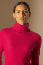 Tracy Roll Neck Jumper - Fuchsia