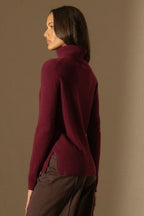 Pull Col Roulé - Tracy - Bordeaux