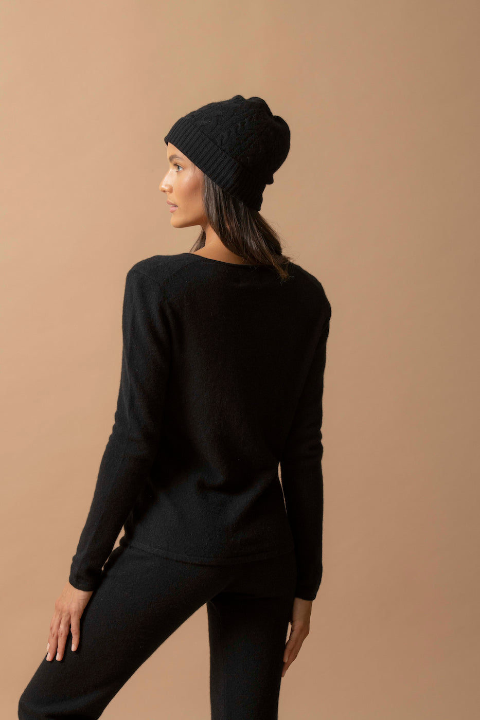 Pull Col V - Shannon - Noir
