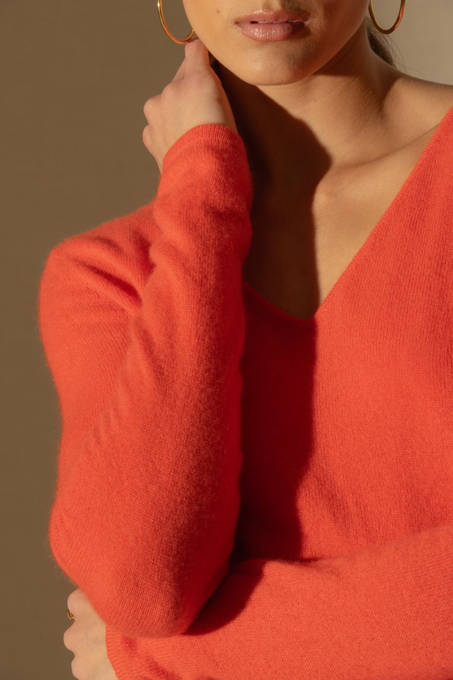 V-Neck Sweater - Shannon - Orange